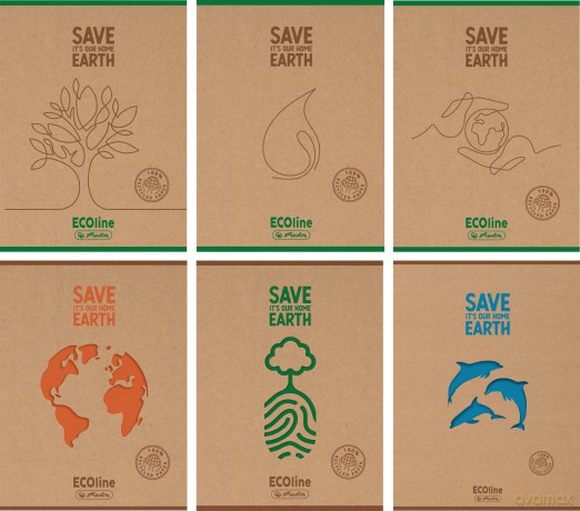 Zeszyt A4 60k kratka Herlitz eco line pakiet 5 sztuk
