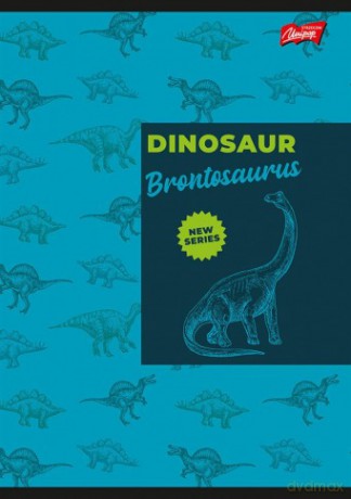 Zeszyt A5 16k 3-linia dwukolorowa dinosaur mix pakiet 15 sztuk
