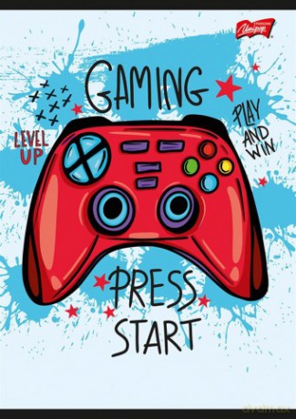 Zeszyt A5 16k 3-linia dwukolorowa gamepad mix pakiet 15 sztuk