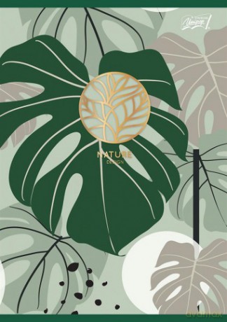 Zeszyt A5 60k kratka tropical leaves mix pakiet 10 sztuk