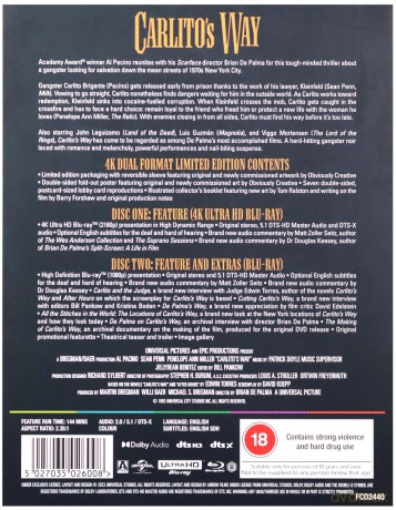 Carlitos Way (Limited) (Życie Carlita) [Blu-ray 4K]+[Blu-Ray]