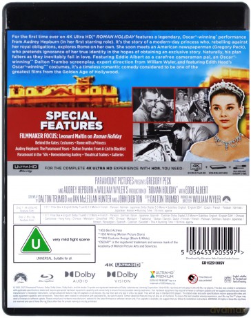 Roman Holiday (Rzymskie wakacje) [Blu-Ray 4K]