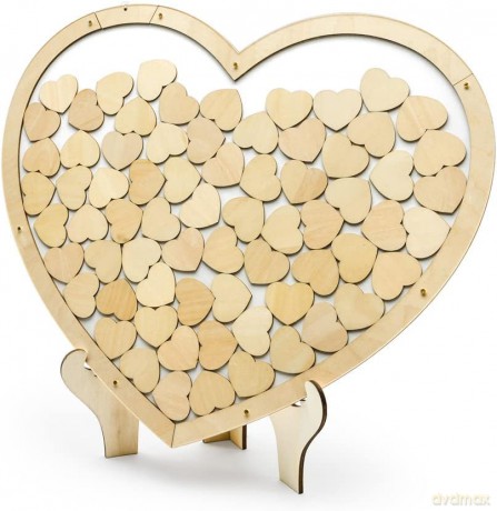 Drewniana księga gości Serce 44x37,5cm