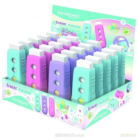 Gumka do mazania z suwakiem pastel (20szt)