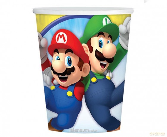 Kubeczki papierowe Super Mario 250ml 8szt