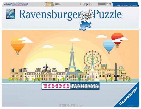 RAVENSBURGER 1000 el. Panoramiczne Paryż [PUZZLE]