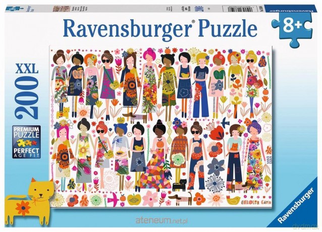 RAVENSBURGER Puzzle dla dzieci 200 el. Przyjaciele i kwiaty [PUZZLE]