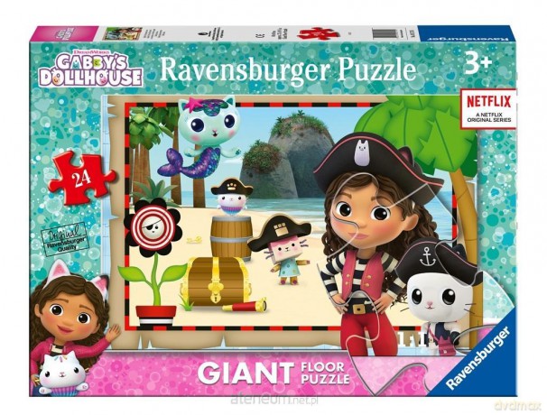 RAVENSBURGER Puzzle dla dzieci 24 el. Koci Domek Gabi 2 Giant [PUZZLE]