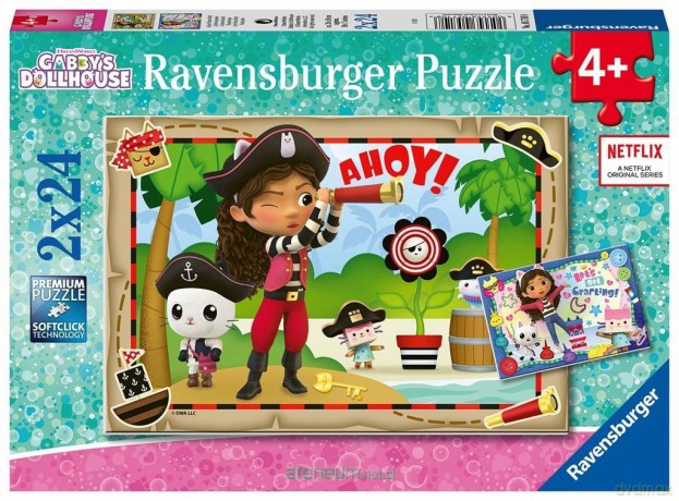 RAVENSBURGER Puzzle dla dzieci 2x24 el. Koci Domek Gabi [PUZZLE]