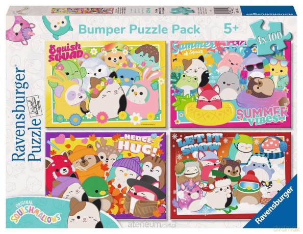 RAVENSBURGER Puzzle dla dzieci 4x100 el. Squishmallows [PUZZLE]