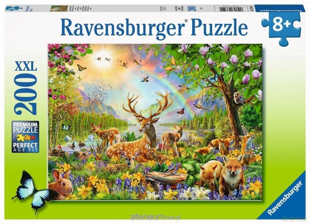 RAVENSBURGER Puzzle dla dzieci: 200 el. Leśne zwierzęta [PUZZLE]