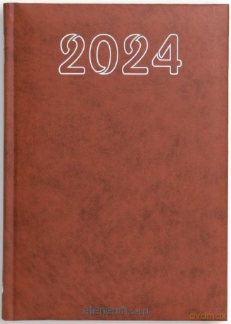 Terminarz 2024 B6 dzienny - brązowy [KALENDARZ]