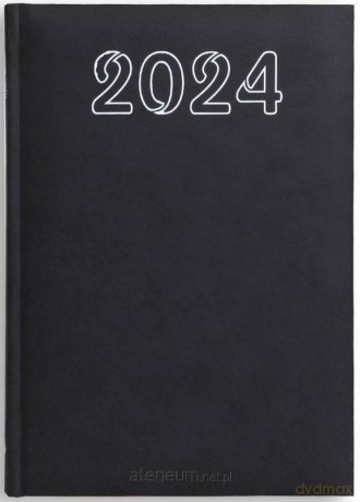 Terminarz 2024 B6 dzienny - czarny [KALENDARZ]