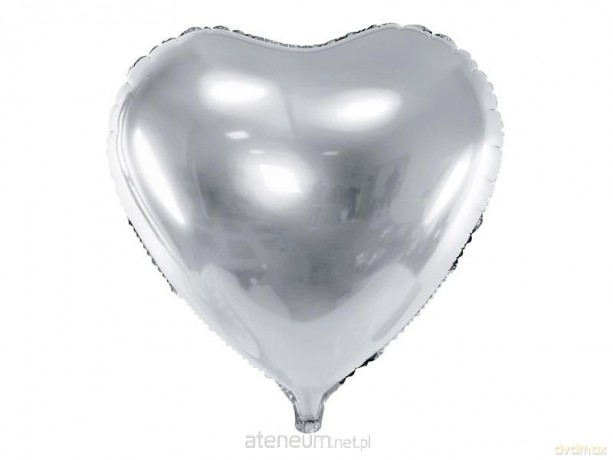Balon foliowy serce srebrny 45 cm