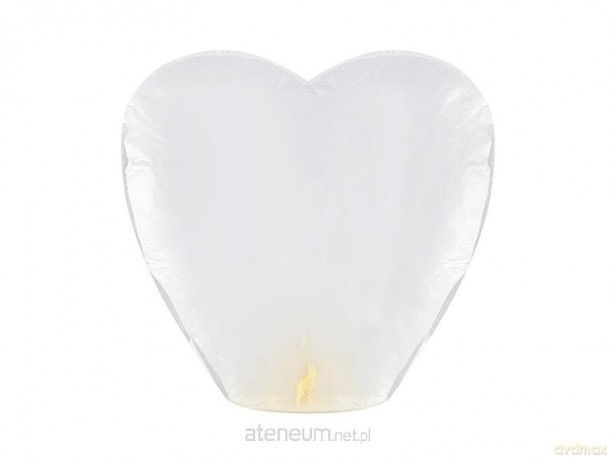 Lampion serce biały 37x93x95 cm