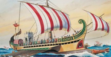 ACADEMY Roman Warship Circa BC 50 1401 [MODELARSTWO]
