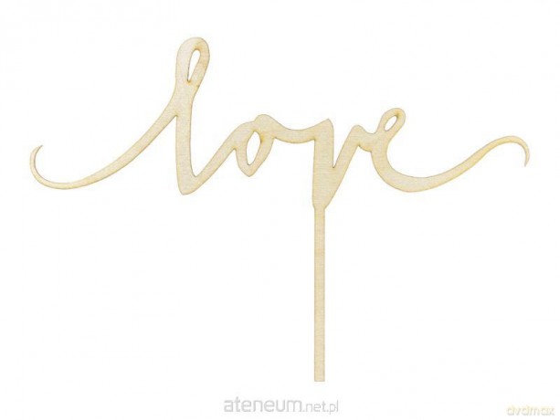 Topper drewniany Love 16 cm
