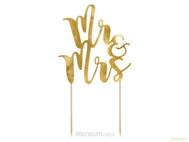 Topper na tort Mr&Mrs 25,5 cm