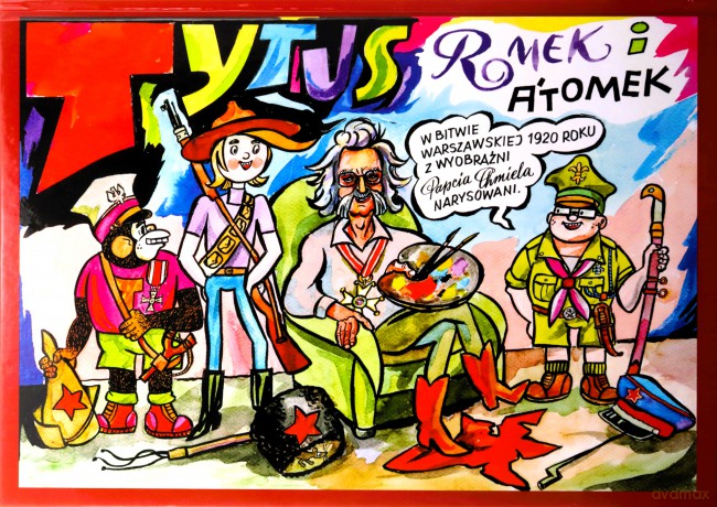 Tytus, Romek i A'Tomek w Bitwie Warszawskiej 1920 z wyobraźni Papcia Chmiela narysowani - Henryk J. Chmielewski [KOMIKS]