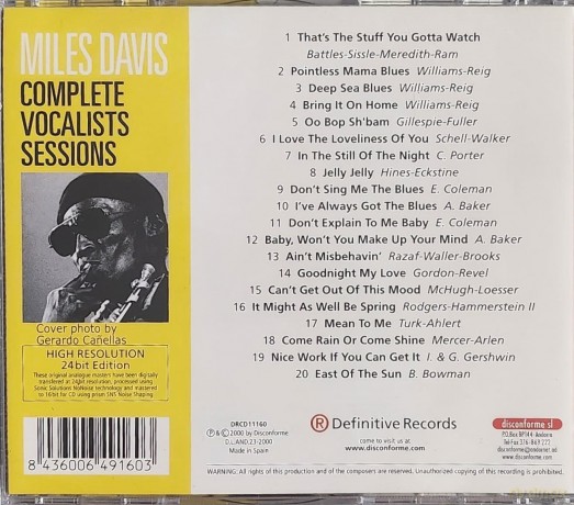 Miles Davis: Complete Vocalist Sessions [CD]