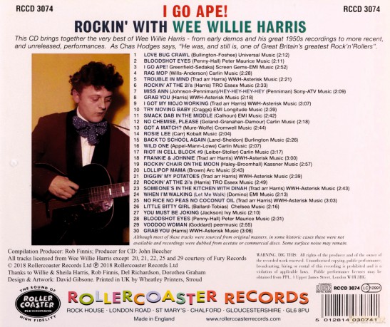 Wee Willie Harris: I Go Ape! Rockin With Wee Willie [CD]