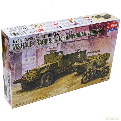 ACADEMY M3 Half Track and 14 Ton 13408 [MODELARSTWO]