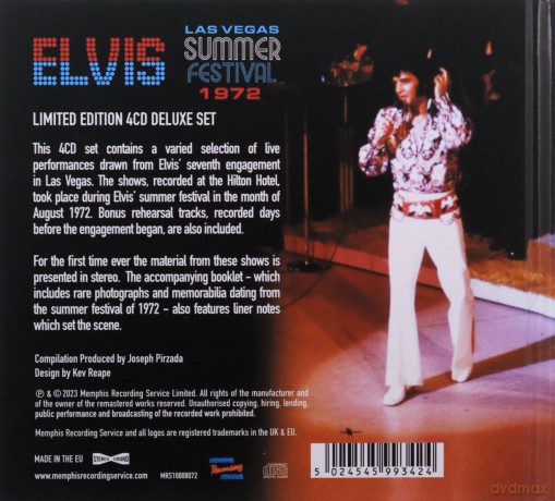 Elvis Presley: Las Vegas Summer Festival 1972 (Digibook) [4CD]