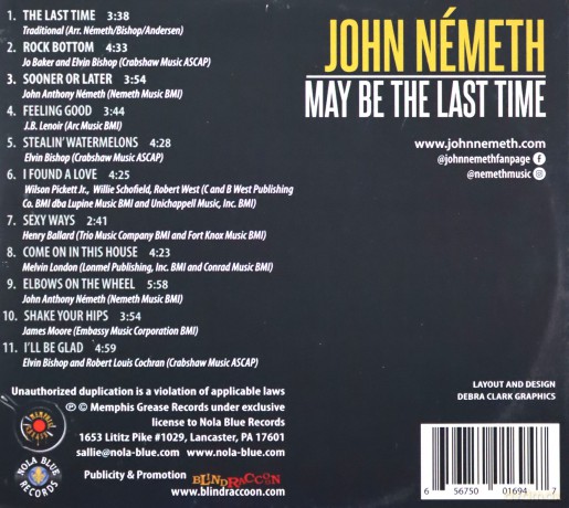 John Nemeth: May Be The Last Time [CD]