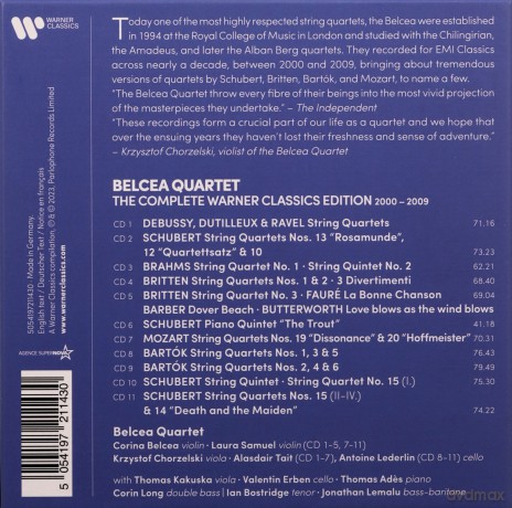 Belcea Quartet: The Complete Warner Classics Edition [11CD]