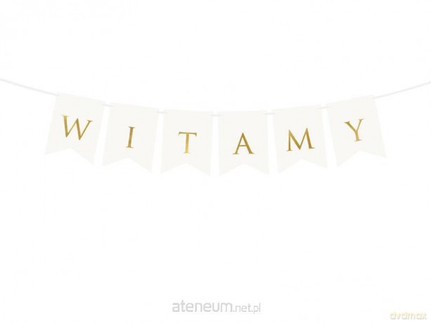 Baner Witamy biały 15x80cm