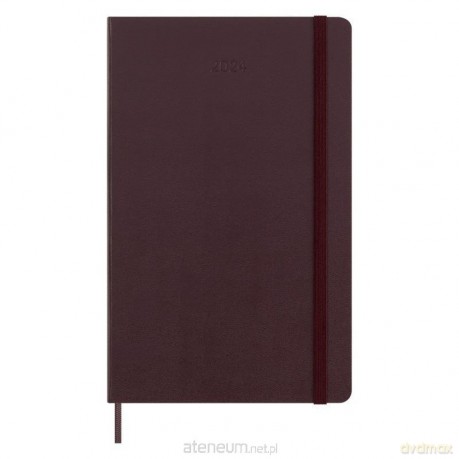 Kalendarz 2024 tygodniowy L tw. Burgundy Red [KALENDARZ]