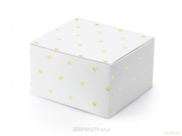 Pudełeczka serca białe 6x3,5x5,5cm 10szt