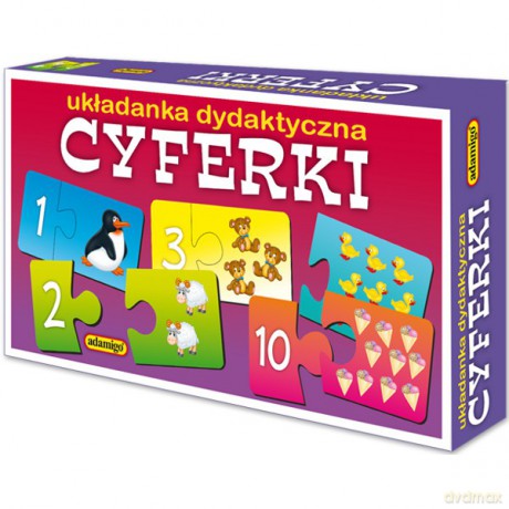 ADAMIGO Układanka puzzlowa Cyferki 328 [GRA]