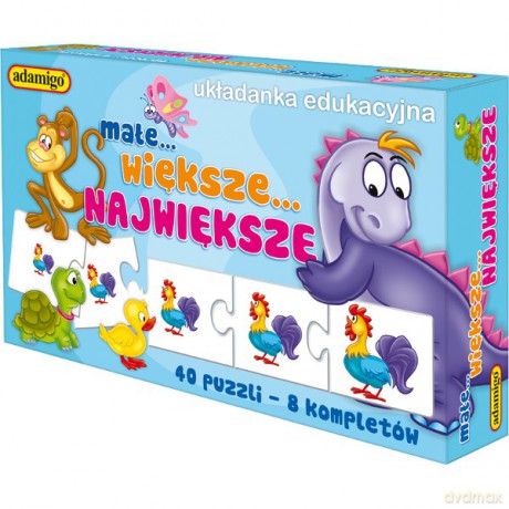 ADAMIGO Układanka Małe Większe Największ 6496 [GRA]