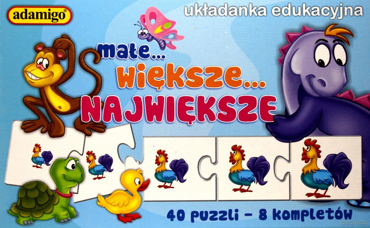 ADAMIGO Układanka Małe Większe Największ 6496 [GRA]