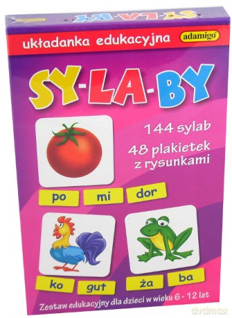 ADAMIGO Gra Układanka Sylaby 5888 [GRA]