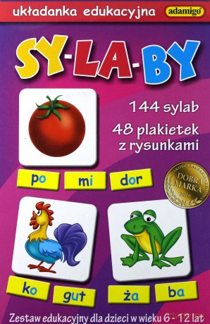 ADAMIGO Gra Układanka Sylaby 5888 [GRA]