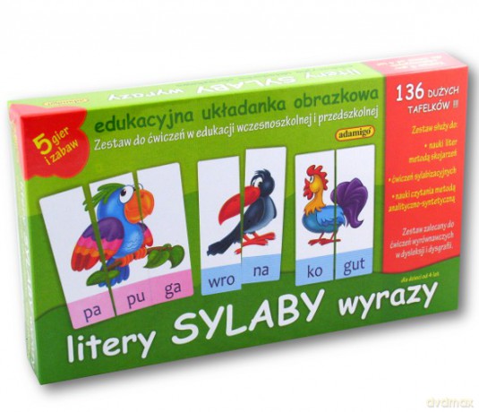 ADAMIGO Zest. Edukacyjny Litery Sylaby 6076 [GRA]