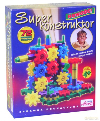AEROPLAST KLOCKI SUPER KONSTRUKTOR 72 cz 50023 [KLOCKI]