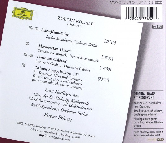 Fricsay: Kodaly Hary Janos [CD]