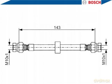 Przewód hamulcowy elastyczny Bosch 1 987 476 697 Audi Skoda VW Seat
