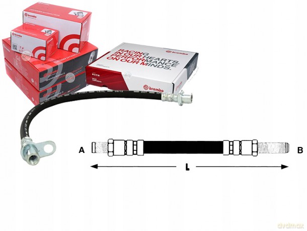 Przewód hamulcowy elastyczny Brembo T 23 002 Mercedes Fiat Alfa Romeo