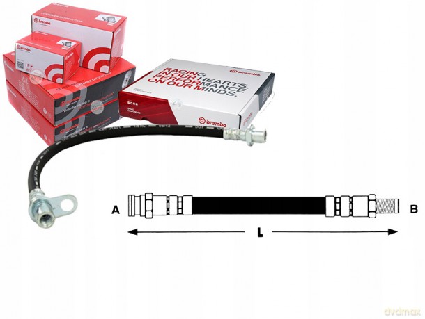 Przewód hamulcowy elastyczny Brembo T 23 015 Fiat Lancia Alfa Romeo