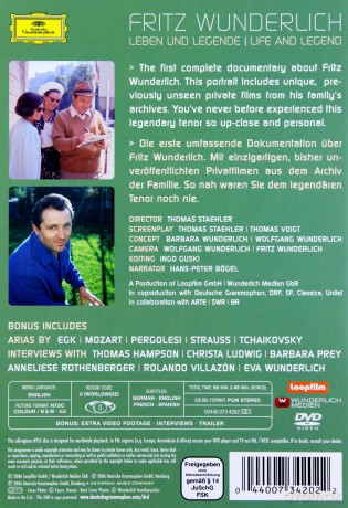 Fritz Wunderlich: Life And Legend [DVD]