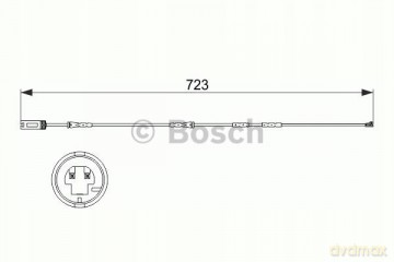 Styk ostrzegawczy, zużycie okładzin hamulcowych Bosch 1 987 473 514 BMW