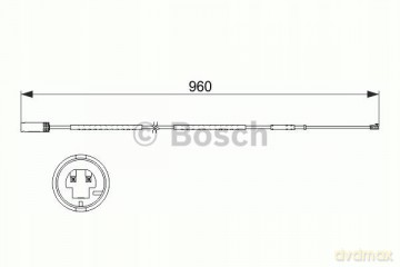 Styk ostrzegawczy, zużycie okładzin hamulcowych Bosch 1 987 473 523