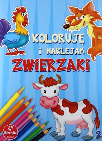 AMI PLAY Koloruję i Naklejam Zwierzaki 2 259 [KSIĄŻKA]