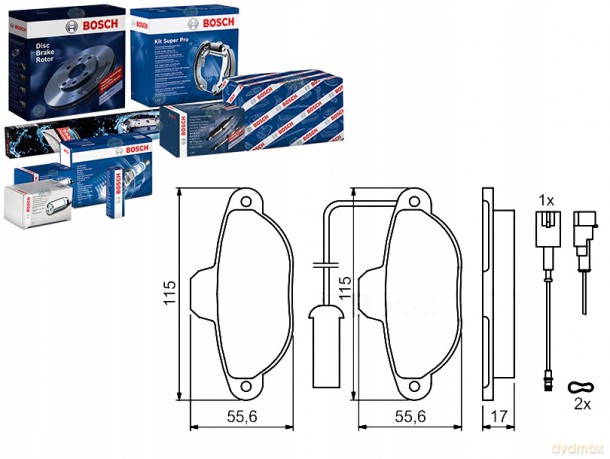 Zestaw klocków hamulcowych, hamulce tarczowe Bosch 0 986 424 379 Fiat Ford Lancia Alfa Romeo