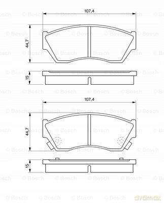 Zestaw klocków hamulcowych, hamulce tarczowe Bosch 0 986 493 340 Opel Suzuki Chevrolet Subaru