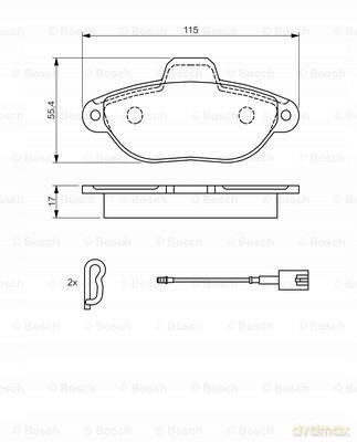 Zestaw klocków hamulcowych, hamulce tarczowe Bosch 0 986 494 115 Fiat Ford Lancia Alfa Romeo